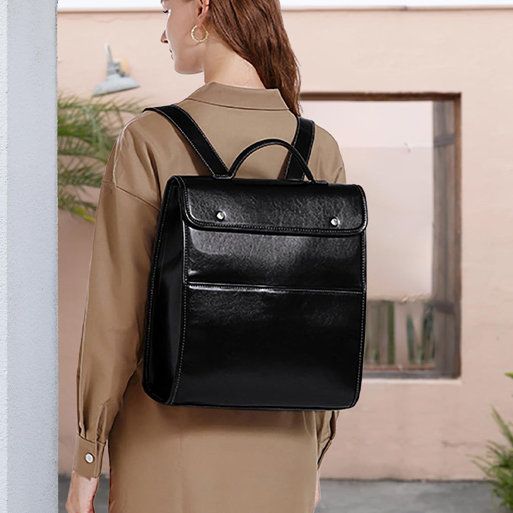 Dollcini valódi bőr női hátizsák – elegáns retro stílus, laptop rekesszel, üzleti és mindennapi használatra,Több színben