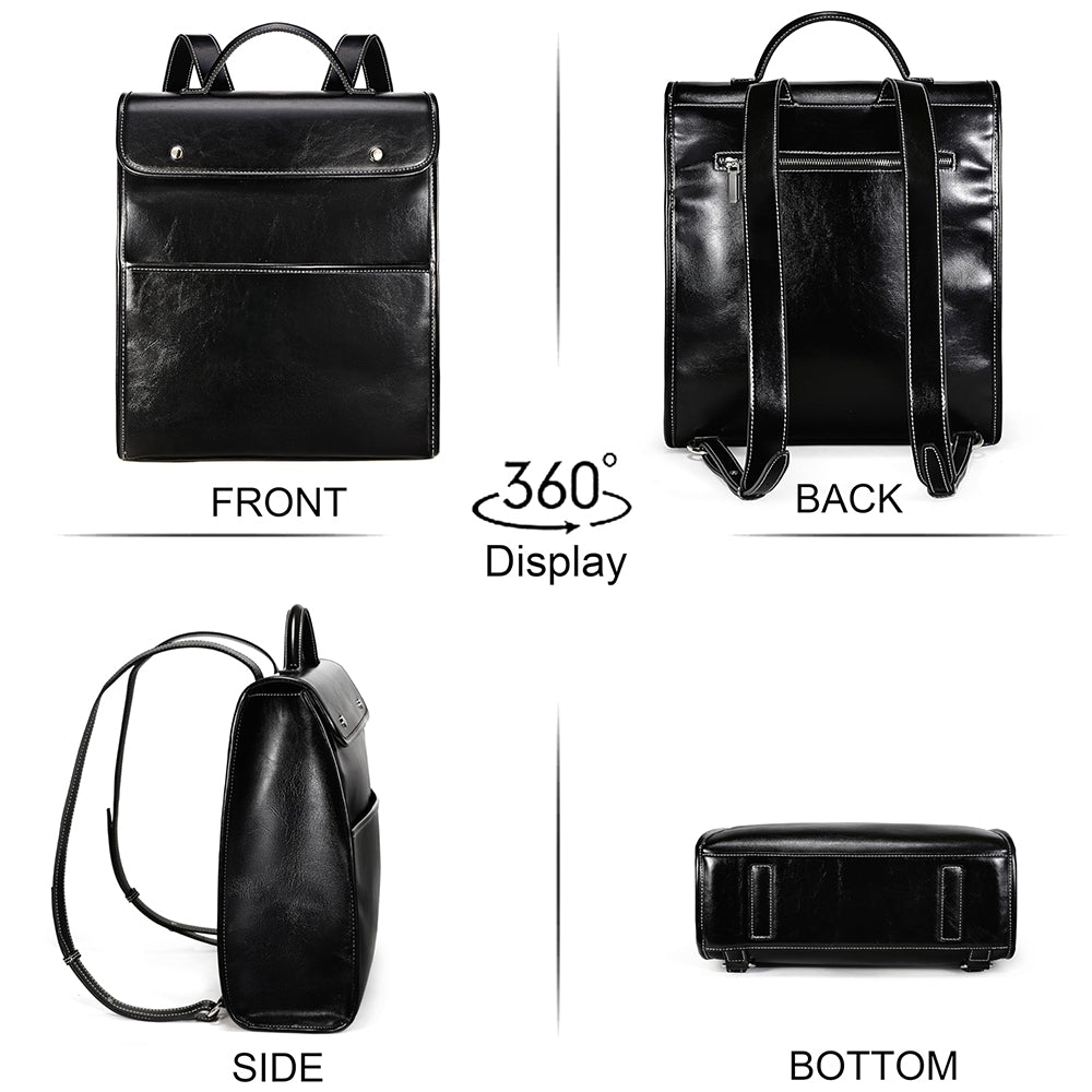 Dollcini valódi bőr női hátizsák – elegáns retro stílus, laptop rekesszel, üzleti és mindennapi használatra,Több színben
