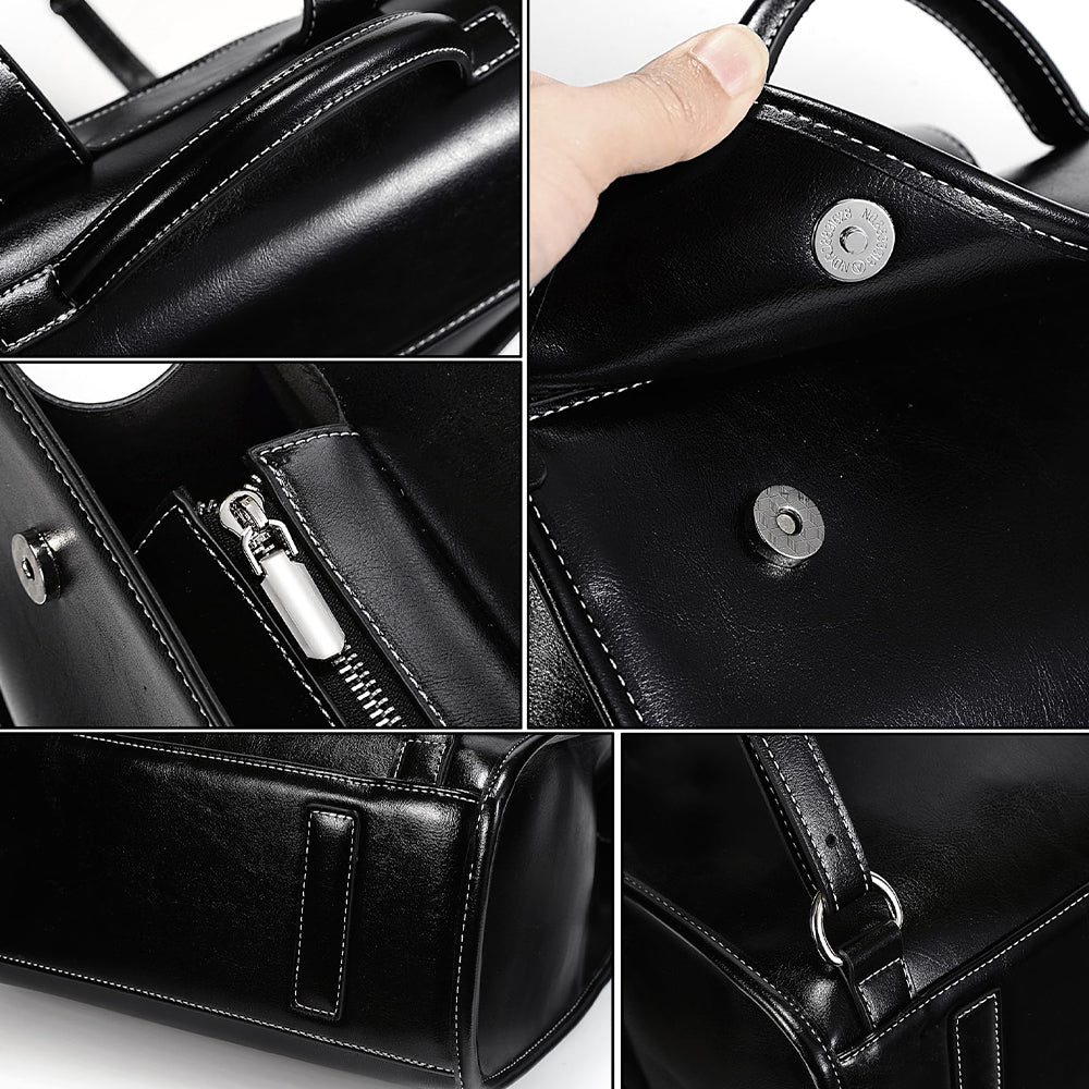 Dollcini valódi bőr női hátizsák – elegáns retro stílus, laptop rekesszel, üzleti és mindennapi használatra,Több színben