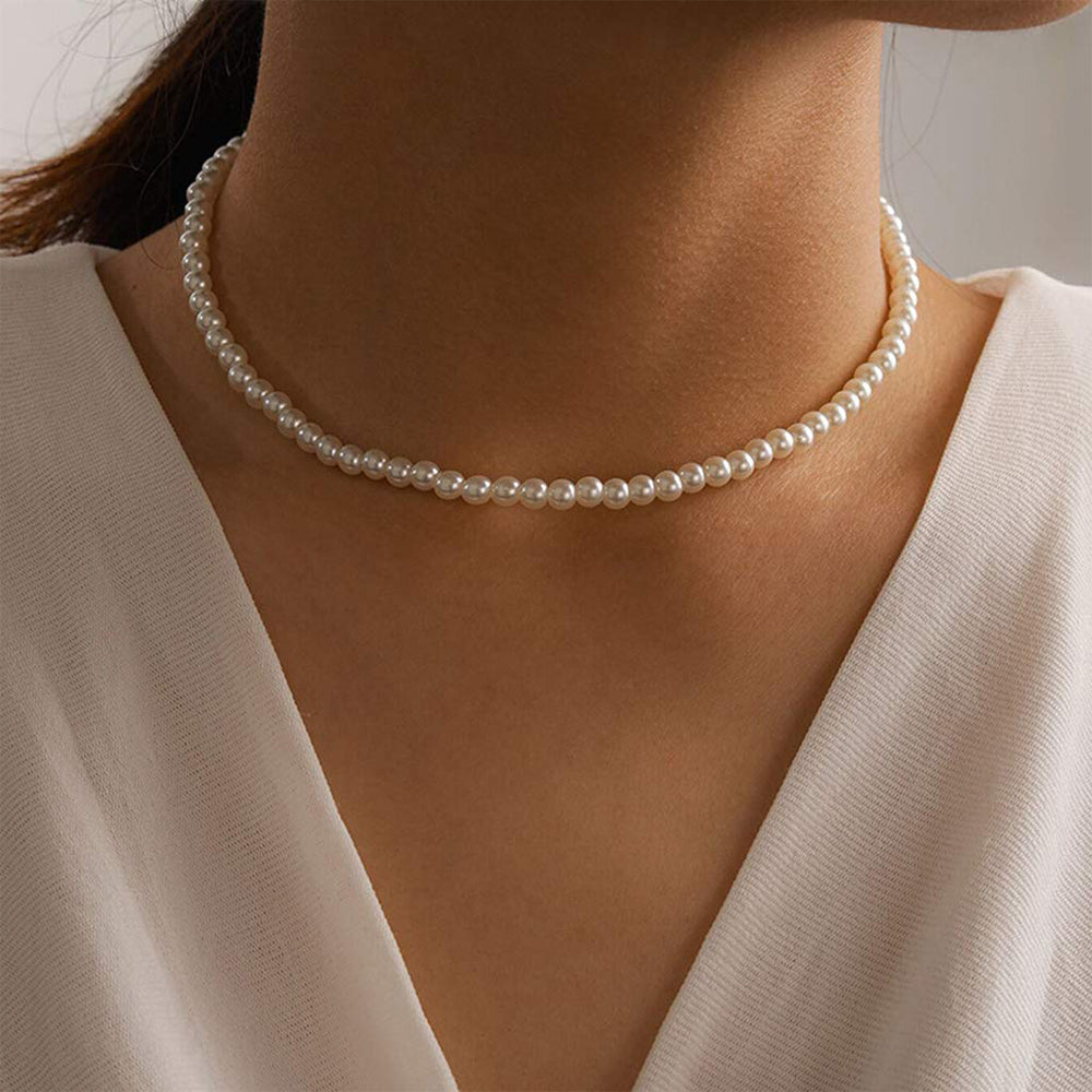Dollcini Pearl ékszerkészlet 4/8/10 mm - Rózsa/tulipán medál nyaklánc és gyöngy fülbevaló