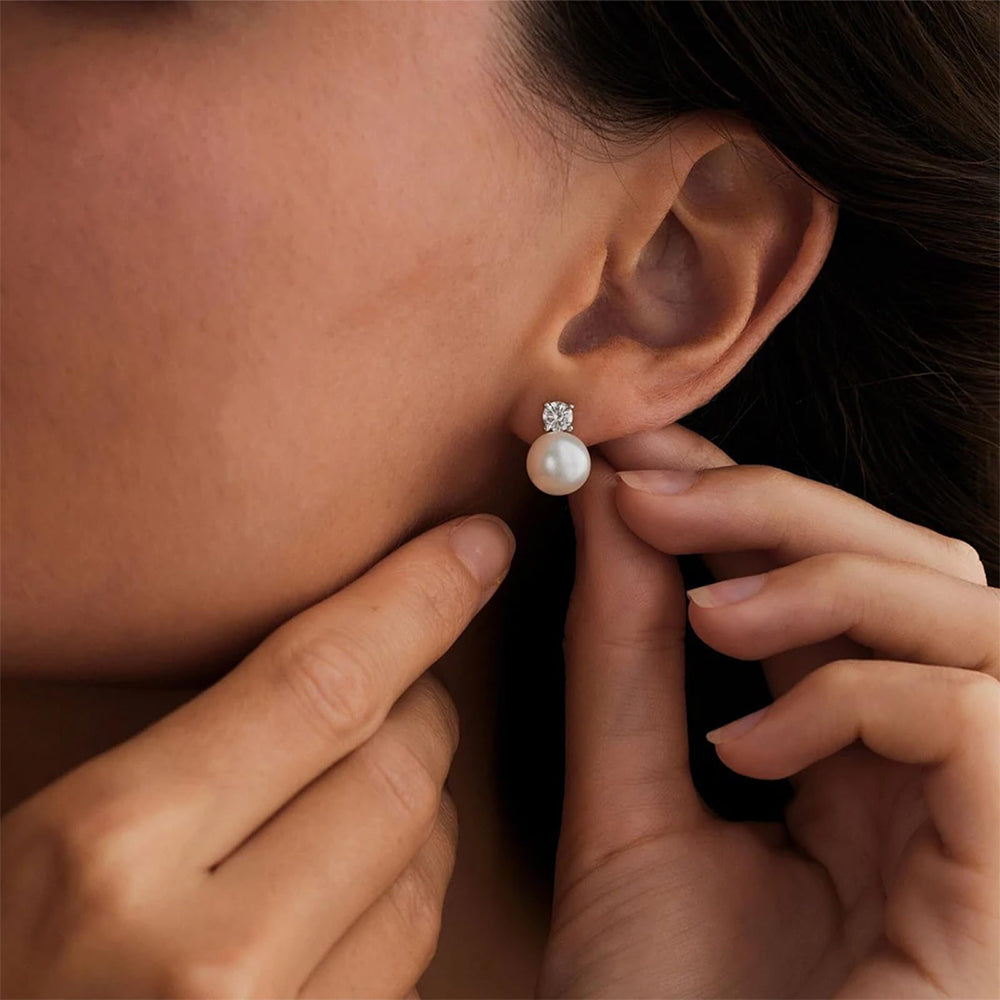 Dollcini Pearl ékszerkészlet 4/8/10 mm - Rózsa/tulipán medál nyaklánc és gyöngy fülbevaló