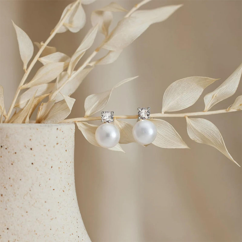 Dollcini Pearl ékszerkészlet 4/8/10 mm - Rózsa/tulipán medál nyaklánc és gyöngy fülbevaló