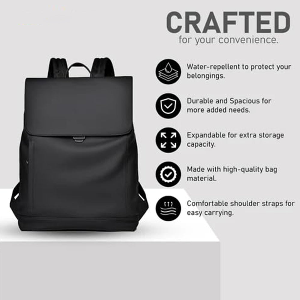 Dollcini Minimalista Vízálló Laptop Hátizsák – Uniszex Elegáns Városi Táska Iskolába, Munkába és Utazáshoz,fekete