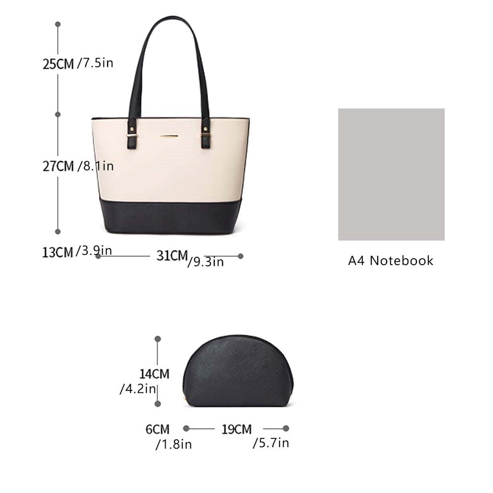 Dollcini, Női elegáns kézitáska, Tote Bag, luxus, 424401, Fekete/Fehér