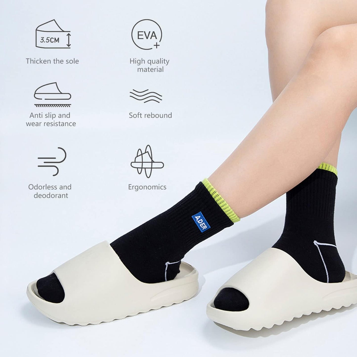 Dollcini Otthon, puha masszázspapucsok, unisex papucs, vastag talpú EVA papucsok, több színben, méretben és stílusban, tökéletesek otthonra és fürdőszobáb