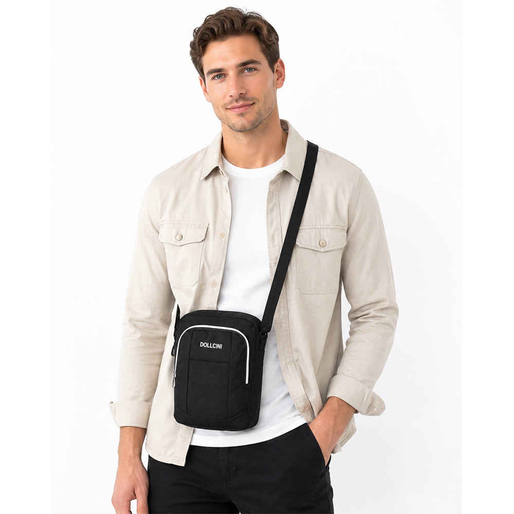 Dollcini Men's Crossbody Shoulder Bag – Compact, For Travel