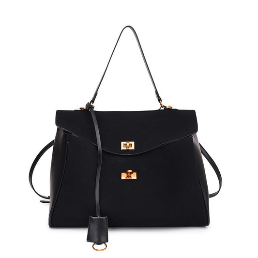 Dollcini Modern Knight női táska – Prémium hasított bőr tote laptophoz és munkához