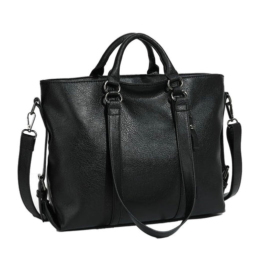 Dollcini, Geantă pentru femei Worker Crossbody, Geantă de mână, Geantă din piele PU, Geantă ocazională, Geantă pentru femei/Călătorie/Munca/Zilnic, Negru, 35 x 28 x 14 cm