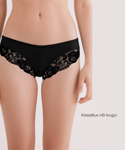 Dollcini ,Klasszikus Női Bugyi, Brazil Női Bugyi, Virágmintás Csipkés Női Bugyi,95% Pamut + Spandex-Többszínű, 6 db-os Csomag,88962