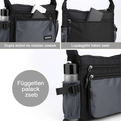 Dollcini, férfi parittyás táska lopásgátló vízálló egyvállú hátizsák Sling Crossbody táska, könnyű mellkasi váll hátizsák kerékpáros utazásokhoz és túrázáshoz