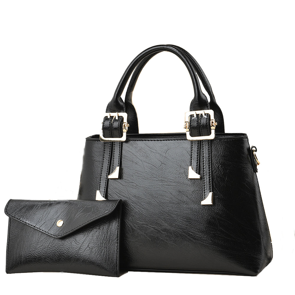 Dollcini, Women's handbag, Stylish faux leather, Black