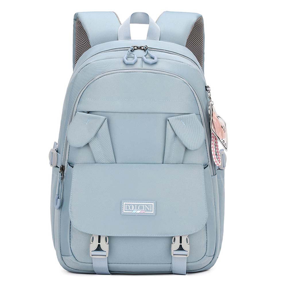 iskolatáska backpack, blue, with rose pattern, made of polyester, waterproof, as a variant