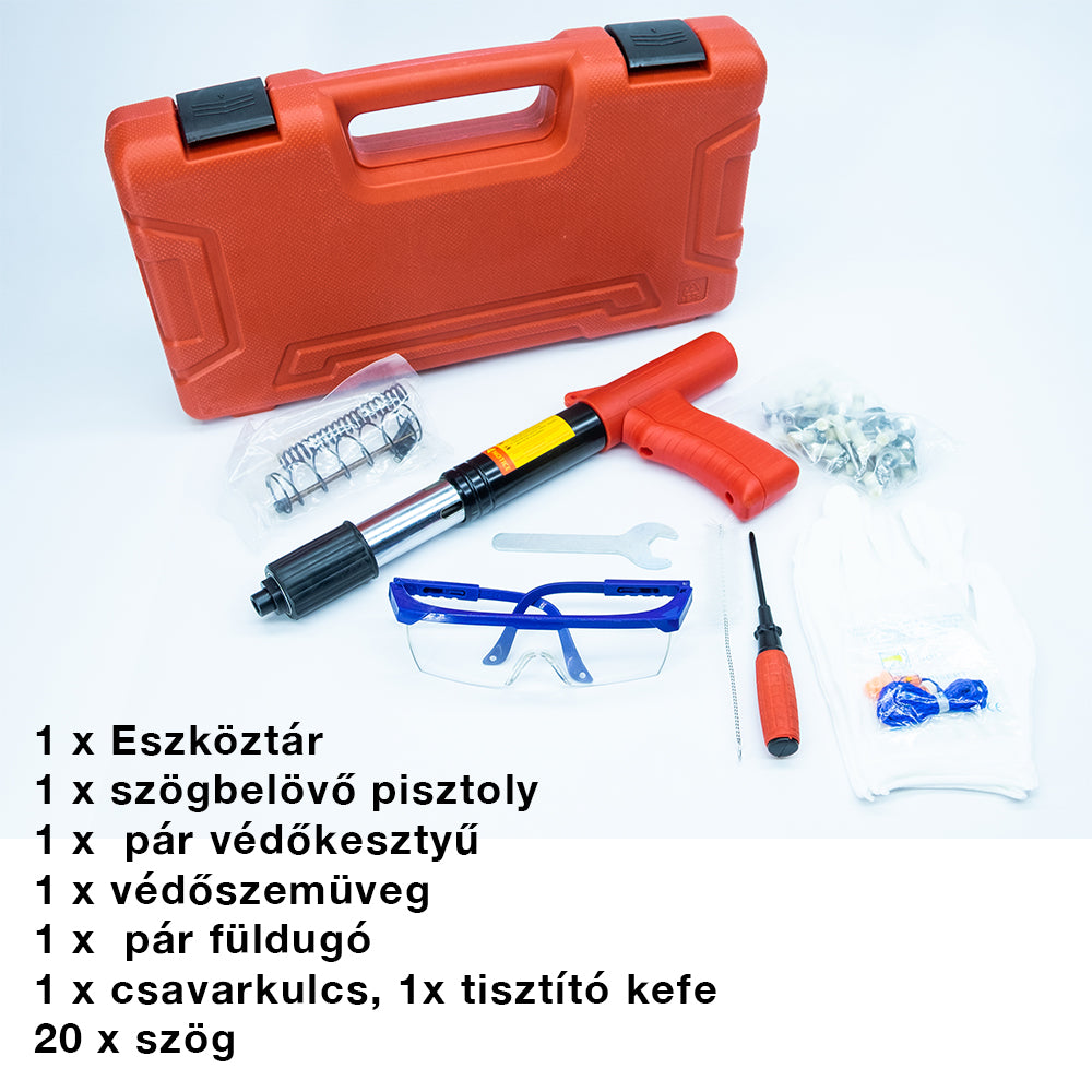 NailGun kézi szögbelövő pisztoly, 25 mm szöghossz, 16 mm szögátmérő, fához, padlóburkolatokhoz, homlokzatburkolatokhoz, tetőfugákhoz