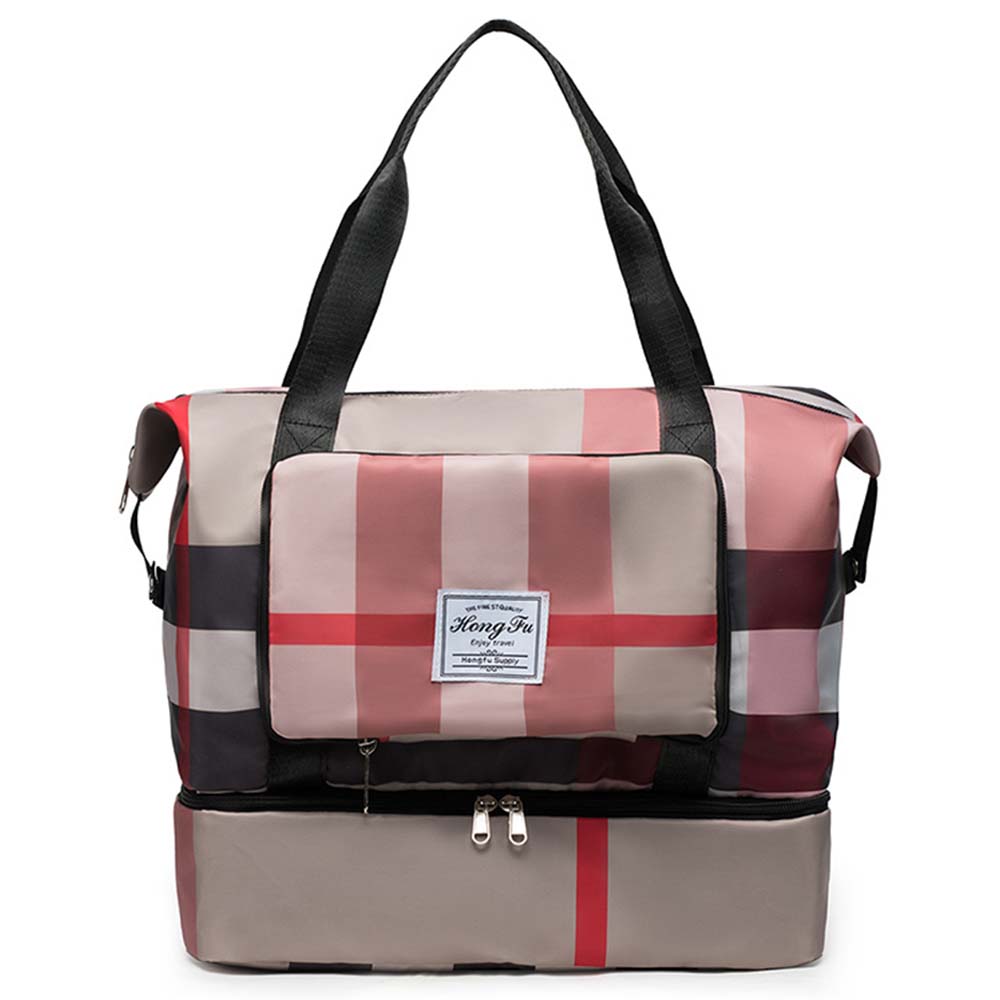 travel bag, khaki, compact, made of polyester, as a variant