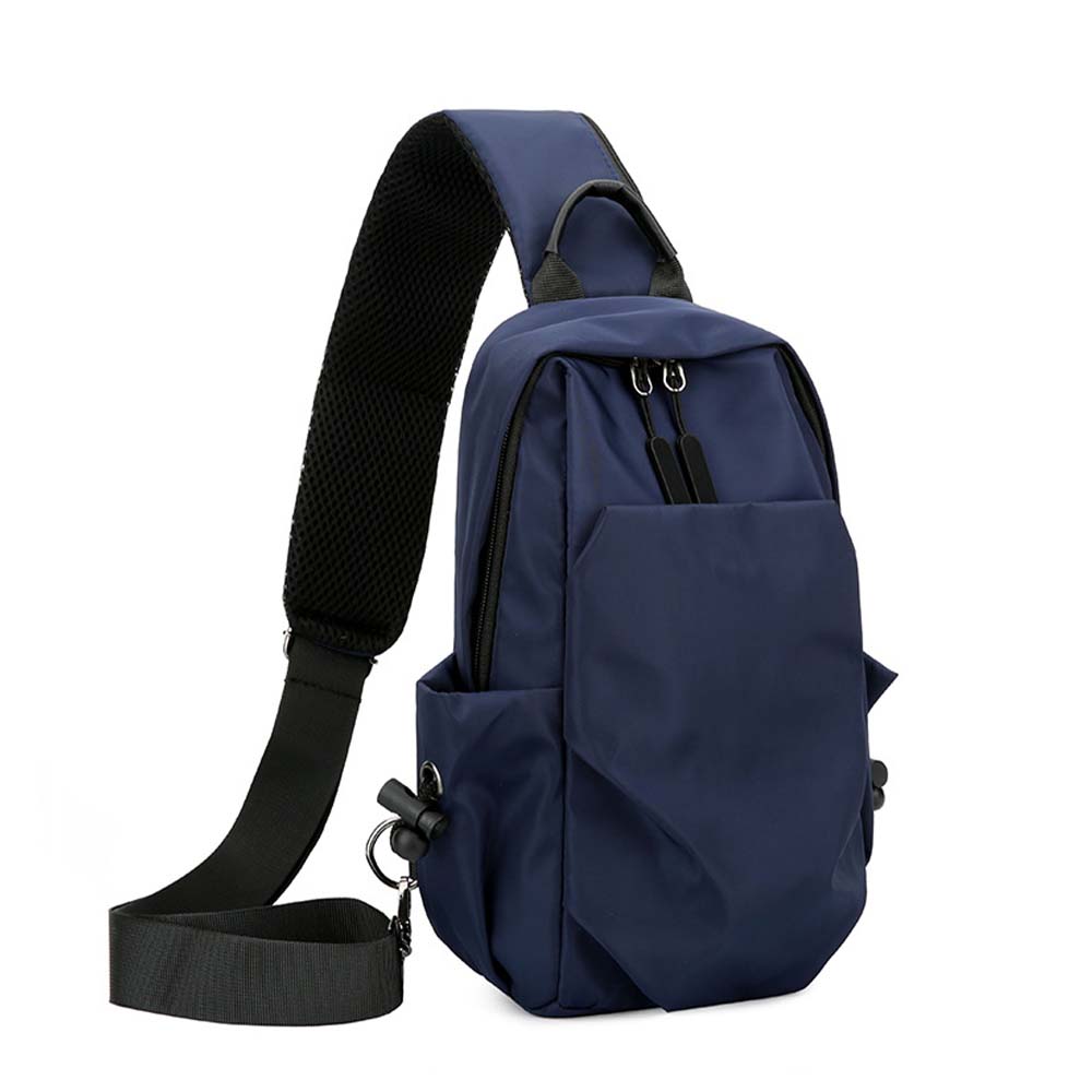 Dollcini dark blue men's chest bag with single shoulder strap