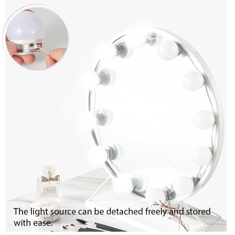 Dollcini Otthon Hollywoodi LED Sminklámpa – 10 Izzós, Tükörre