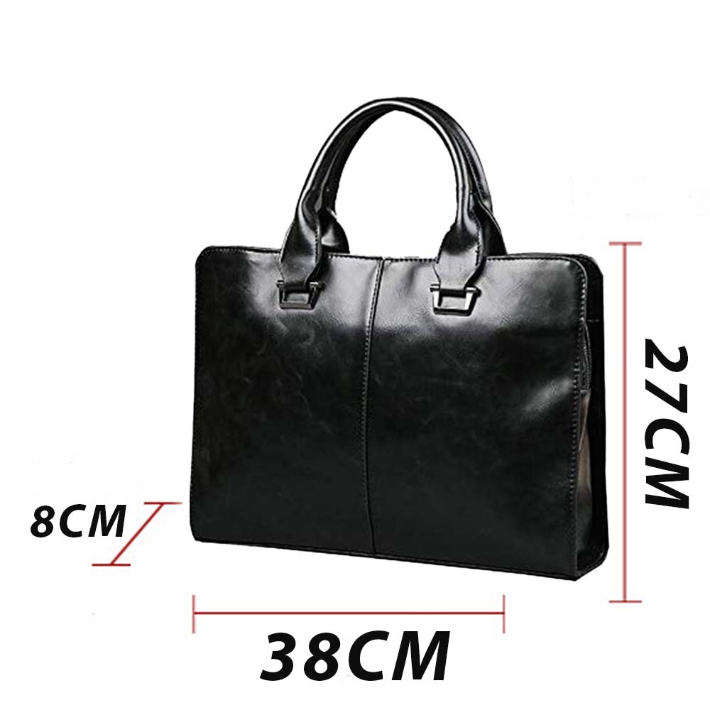 Dollcini, Men's Business Laptop Bag, Crossbody Bag, Waterproof, Black