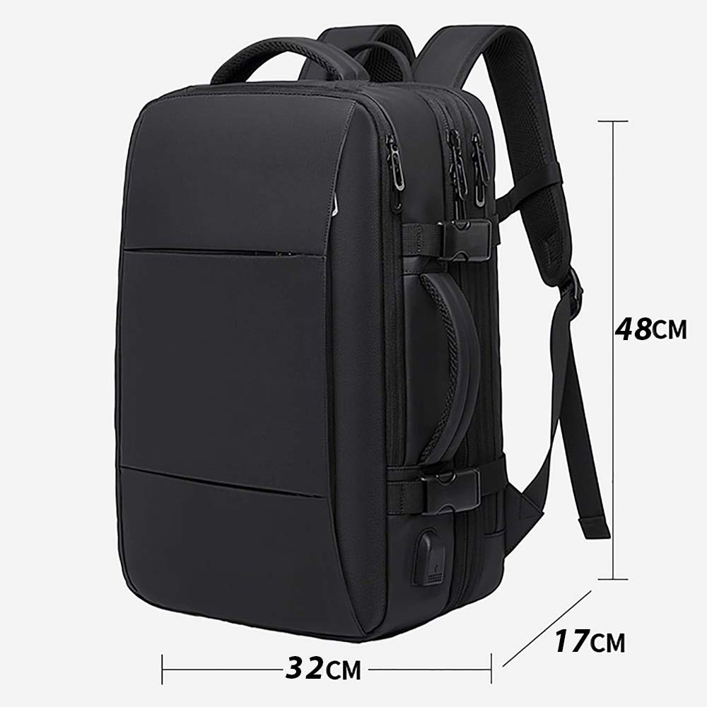 Dollcini, Men's backpack, Black, 30 x 14 x 44 cm