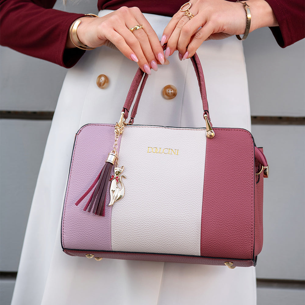 Dollcini Női Kézitáska – Elegáns PU Bőr, Cipzáras, Állítható Pánttal, Kézitáska és Crossbody Táska