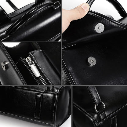 Dollcini valódi bőr női hátizsák – elegáns retro stílus, laptop rekesszel, üzleti és mindennapi használatra,Több színben