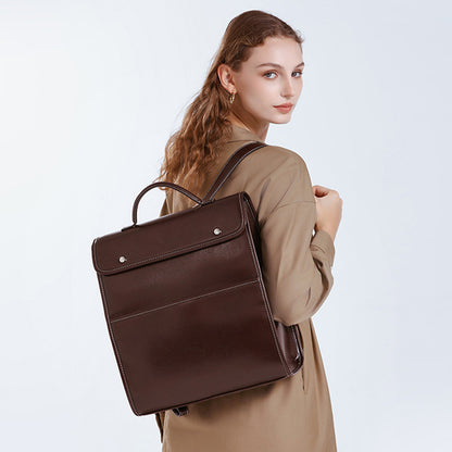 Dollcini valódi bőr női hátizsák – elegáns retro stílus, laptop rekesszel, üzleti és mindennapi használatra,Több színben