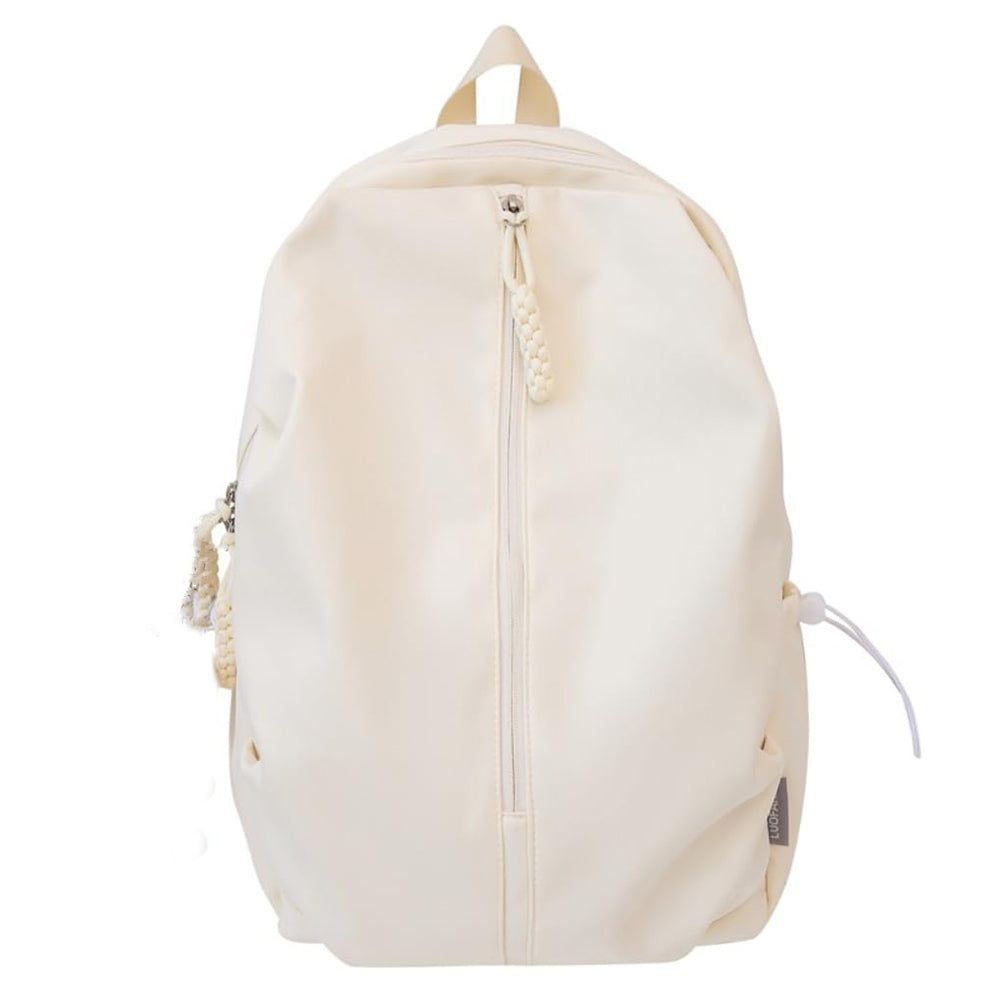 iskolatáska hátizsák, fehér, nylon anyagból, laptoprekesszel, változatként