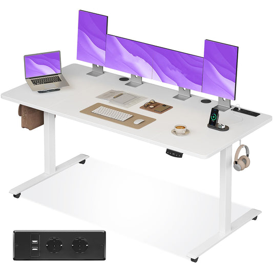 Dollcini Otthon, elektromosan állítható íróasztal – USB portokkal és ergonomikus kialakítással