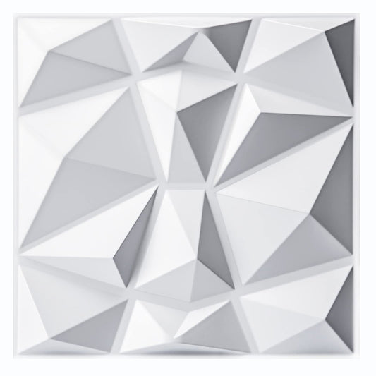 Diamond design decorative 3D wall panel, matt white, 3D embossed background wall panel