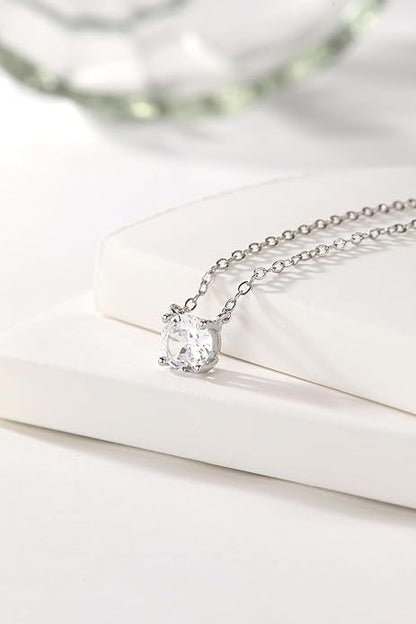 Dollcini 3 Carat Moissanite Necklace – 925 Sterling Silver