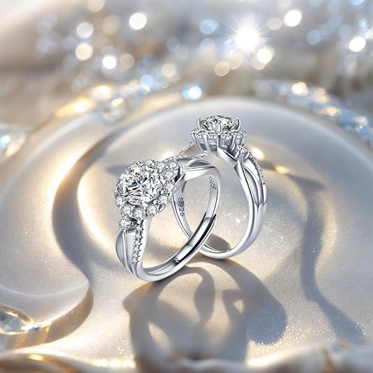 Dollcini 1-Carat Moissanite Ring - 925 Silver, With GRA Certificate
