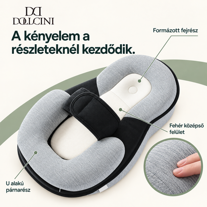 Dollcini babapárna formázott fejrésszel és U alakú párnarésszel