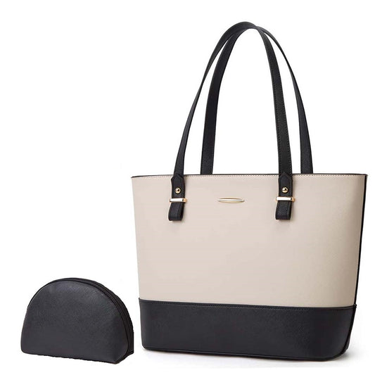Dollcini, Női elegáns kézitáska, Tote Bag, luxus, 424401, Fekete/Fehér