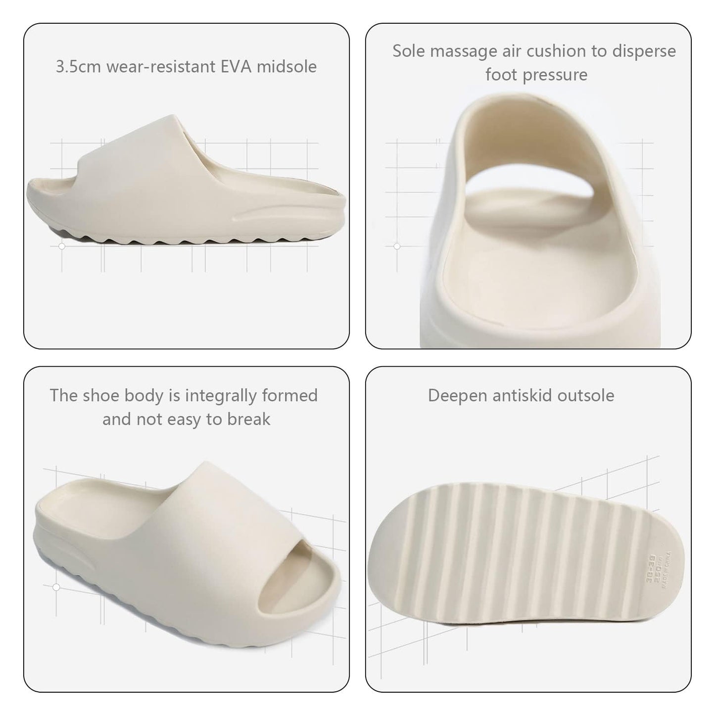 Dollcini Home Unisex Massage Slippers – EVA, Available in Multiple Colors and Sizes
