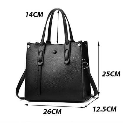 Dollcini női válltáska, Női PU bőr kézitáska, mindenféle ruhához, utazáshoz/munkához/napi, 438218, Fekete / Drapp