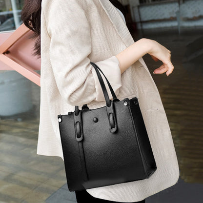 Dollcini női válltáska, Női PU bőr kézitáska, mindenféle ruhához, utazáshoz/munkához/napi, 438218, Fekete / Drapp