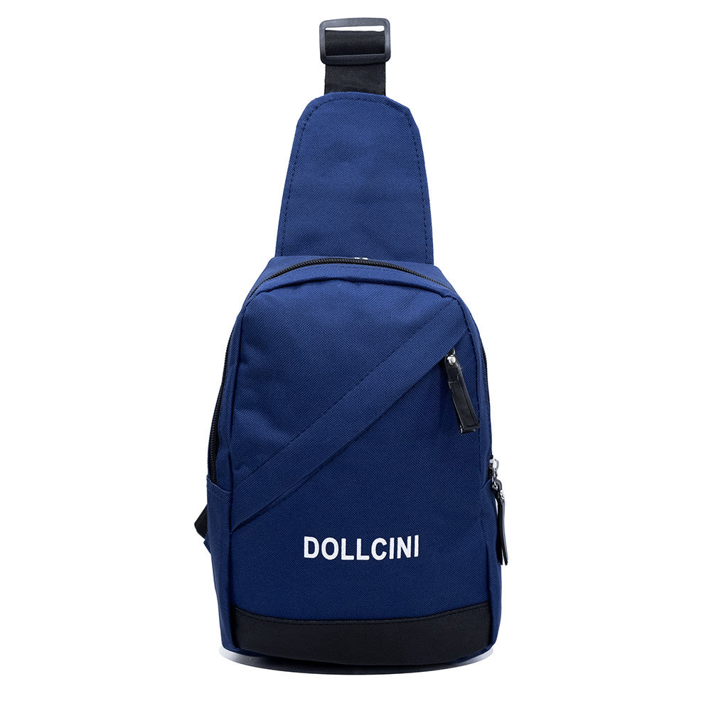 men's chest bag, blue, made of nylon, waterproof design, as a variant