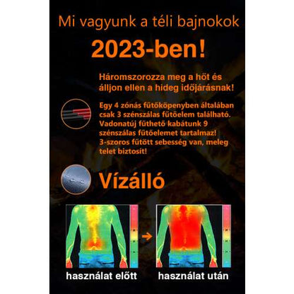 Dollcini Férfi Fűtött Mellény – V-nyakú, USB Fűtésű, Stílusos és Meleg