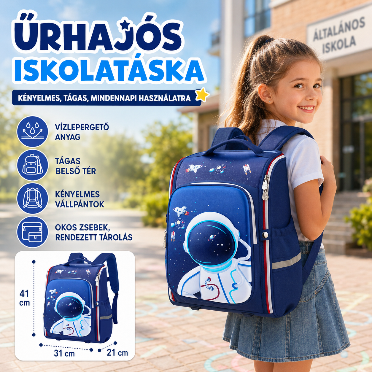 Dollcini Gyermek Iskolatáska – Vízálló és Kopásálló