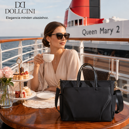 Dollcini water-repellent women's laptop bag with 16-inch compartment – large-capacity nylon shoulder bag