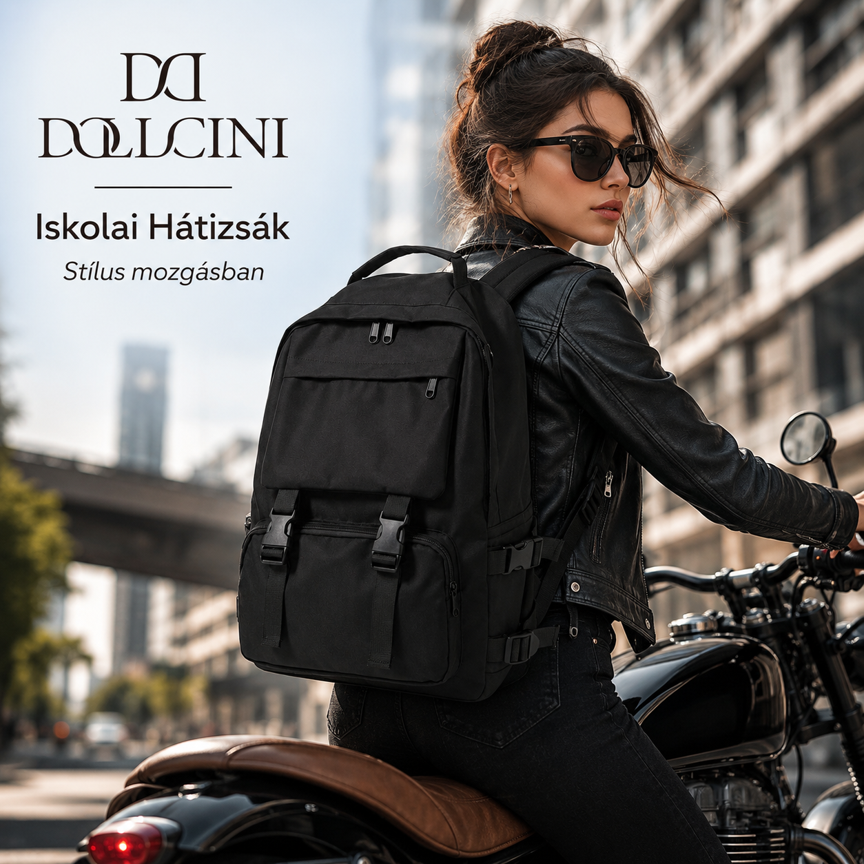 Dollcini Ergonomic Unisex School Backpack with Laptop Compartment – Black-Do not carry more than 3 kg