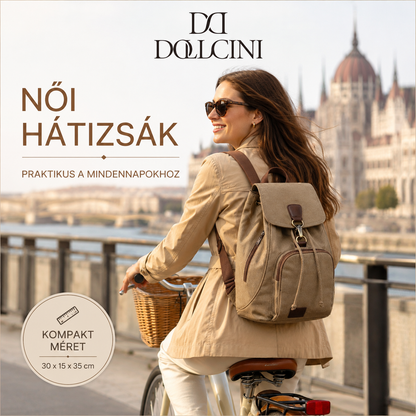 Dollcini Stílusos Női Hátizsák – Elegáns és Vízálló, Nagy Kapacitású