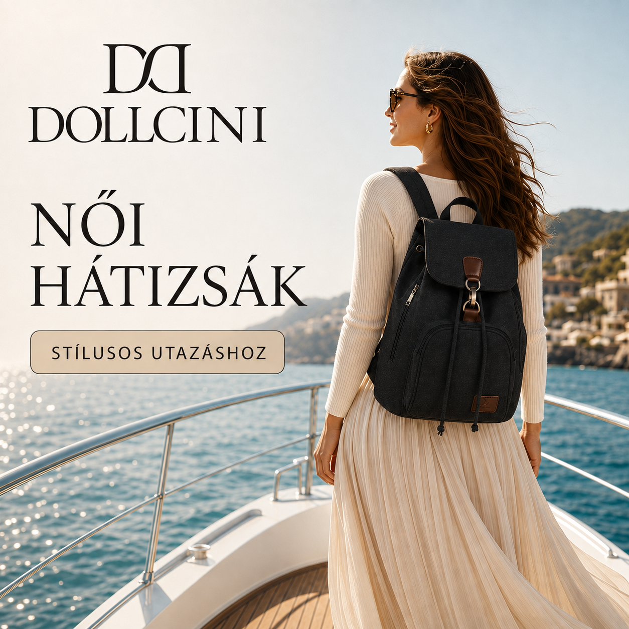 Dollcini Stílusos Női Hátizsák – Elegáns és Vízálló, Nagy Kapacitású