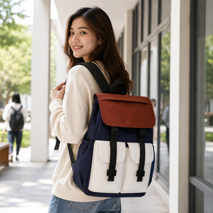 Dollcini University Backpack – Waterproof, Ergonomic, and Durable Student Bag