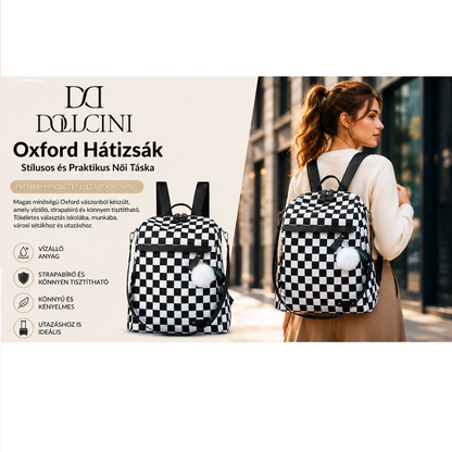 Dollcini Oxford Women's Backpack, School Bag – Waterproof and Spacious, For Work, For School