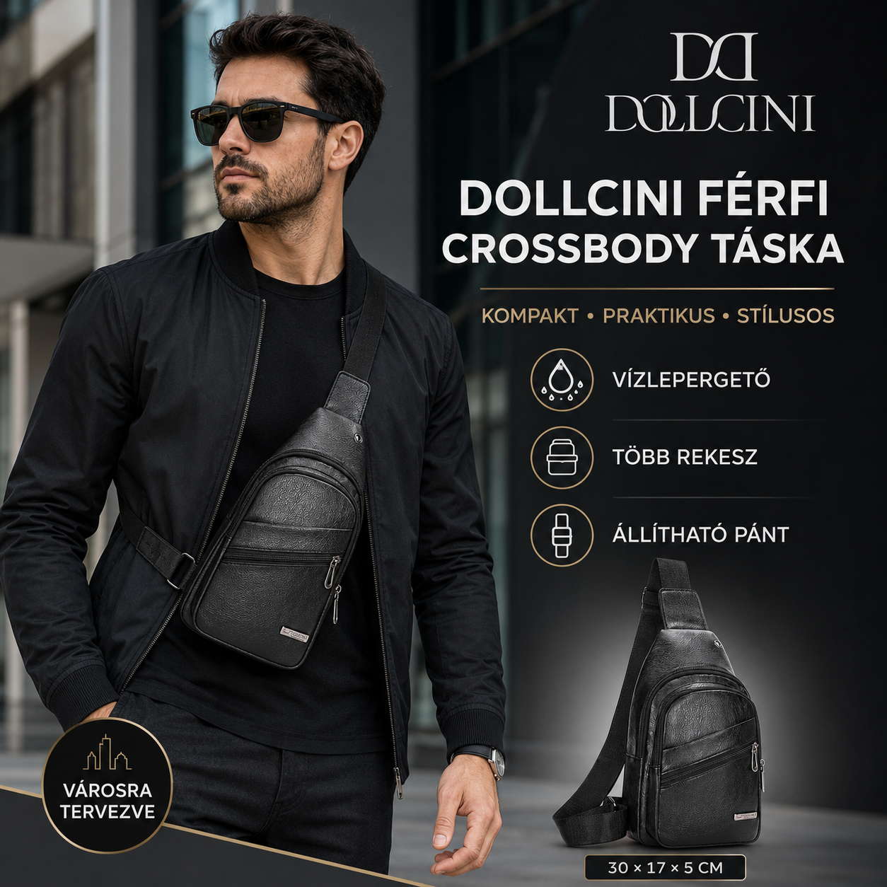 Dollcini Női Műbőr Válltáska – Stílusos és Kompakt Urban Crossbody