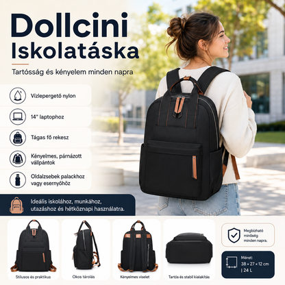 Dollcini Fashionable Women's Backpack – Durable and Comfortable, Large Capacity