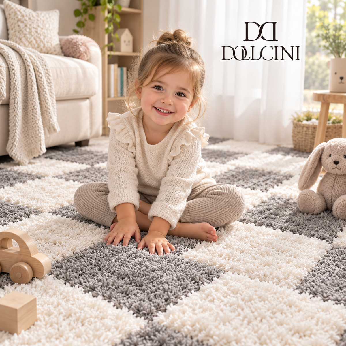 Dollcini Home 10-Piece Puzzle Play Mat – Soft, Fluffy