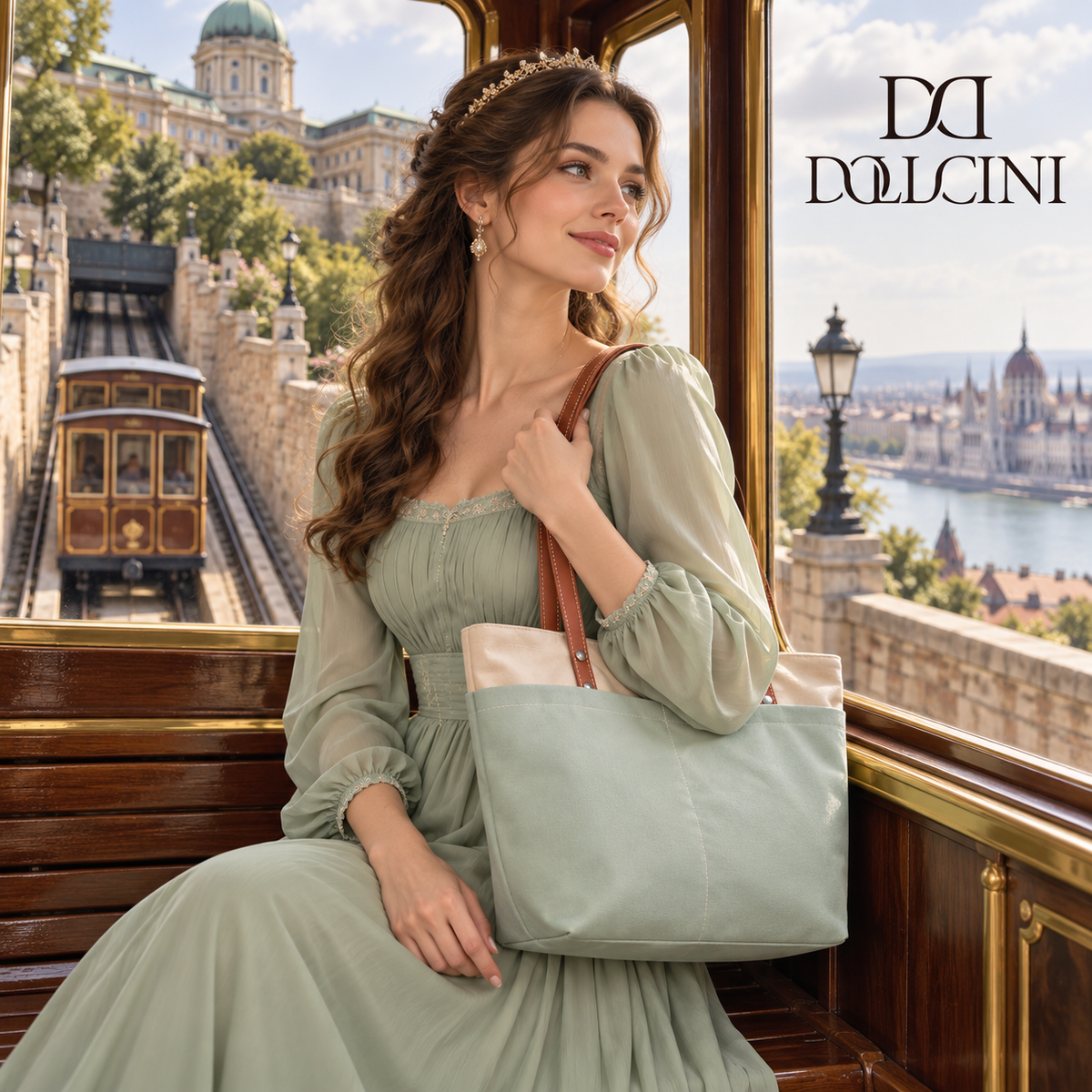 Dollcini Women's Fashionable Crossbody Bag – Nylon, Waterproof and Durable
