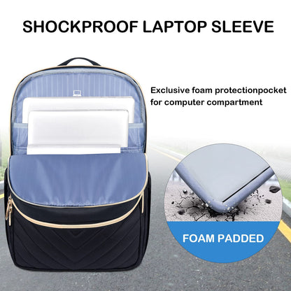 Dollcini Női Városi Hátizsák USB Porttal – Könnyű, Vízálló, 15” Laptophoz