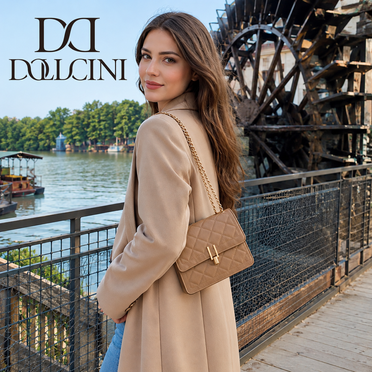 Dollcini Elegáns Női Válltáska – Vízálló műbőr, Több Színben